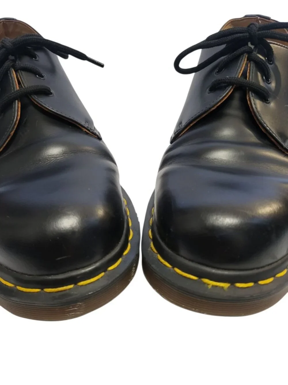 Vintage Dr. Martens 1461 Gibson Shoe Made In England Black Leather Oxford